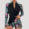 Solange | Women's Floral Long Sleeve Two Piece Swimsuit