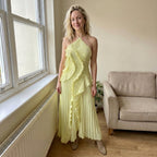 Leonor | Vestido Plisado con Volantes Elegante