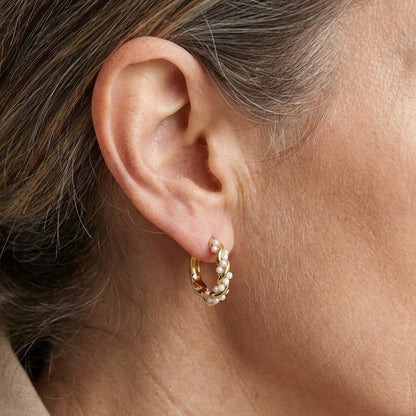Aros de Perlas Retorcidos