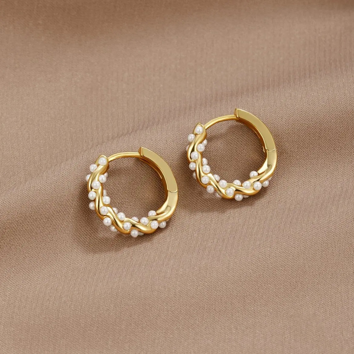 Vale | Pendientes de Perlas Circulares - Elena Duval