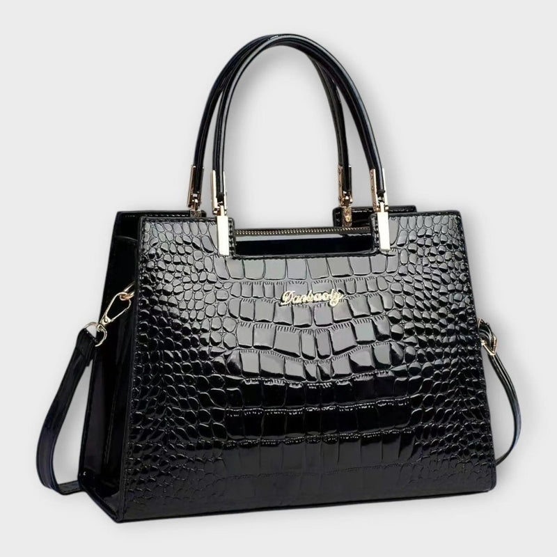 Valentina | Bolso con Grabado Efecto Cocodrilo - Elena Duval