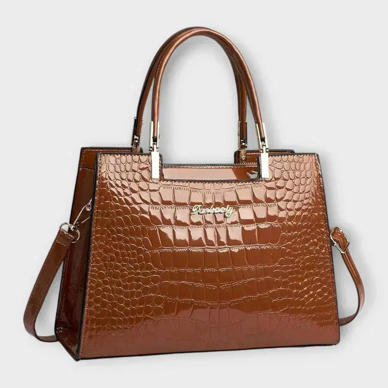 Valentina | Bolso con Grabado Efecto Cocodrilo - Elena Duval