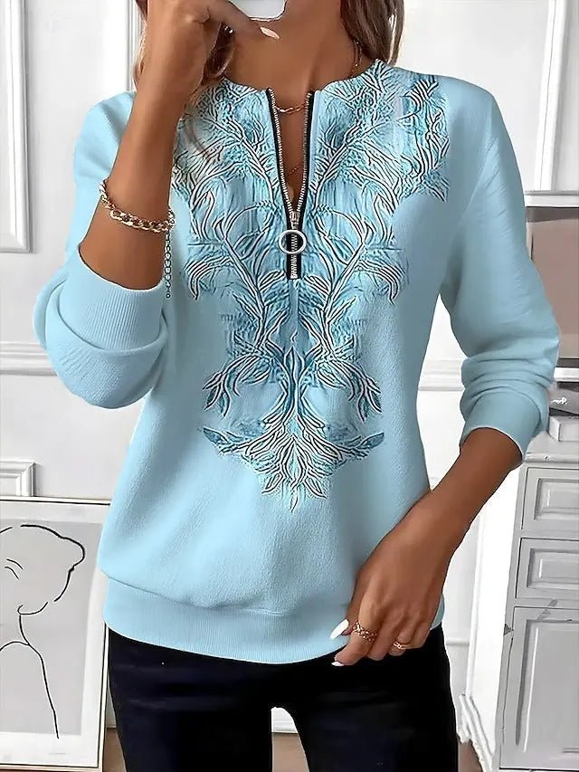 Valentina | Jersey con Cuello de Cremallera - Elena Duval