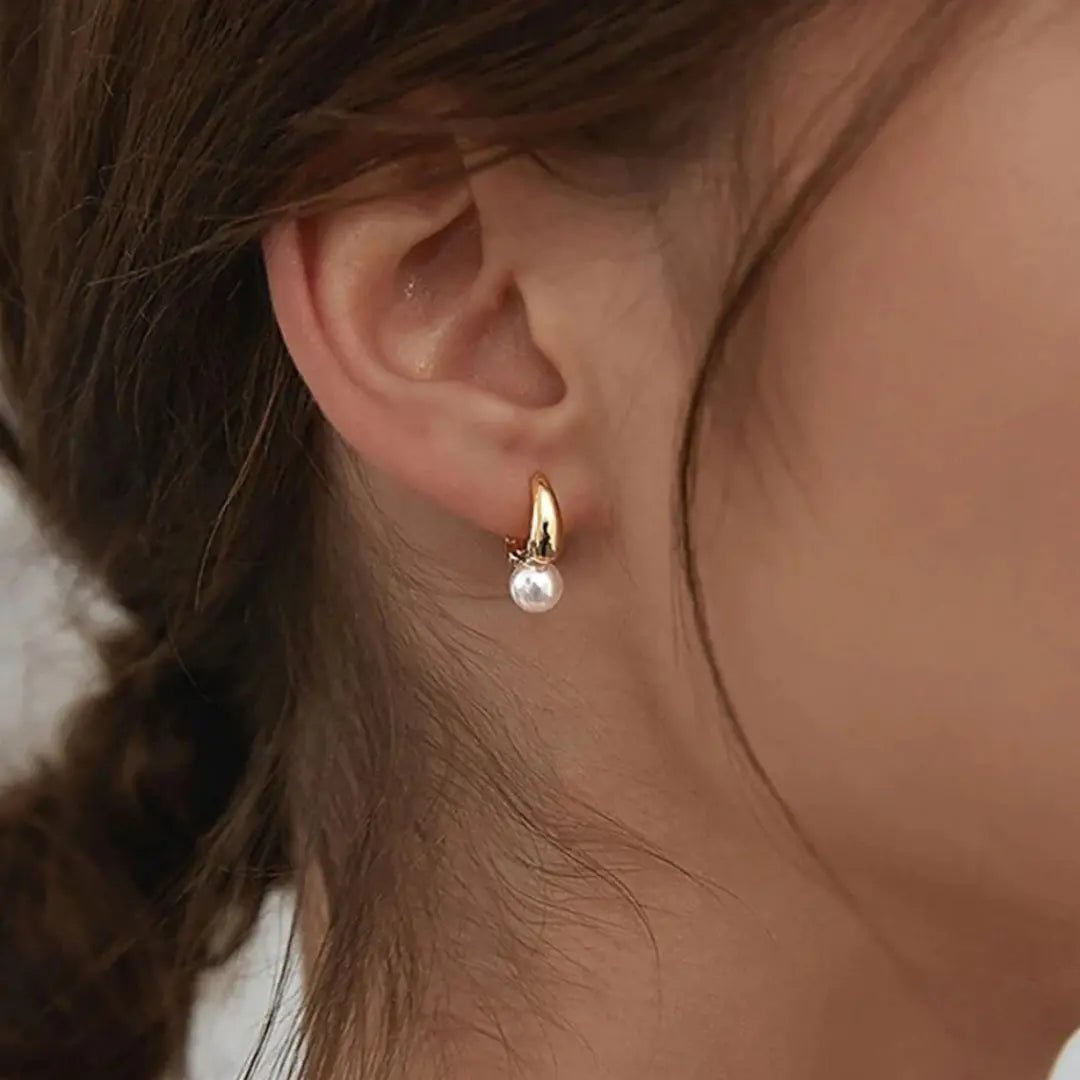 Valentina - Pendientes Exclusivos con Perlas Doradas - Elena Duval