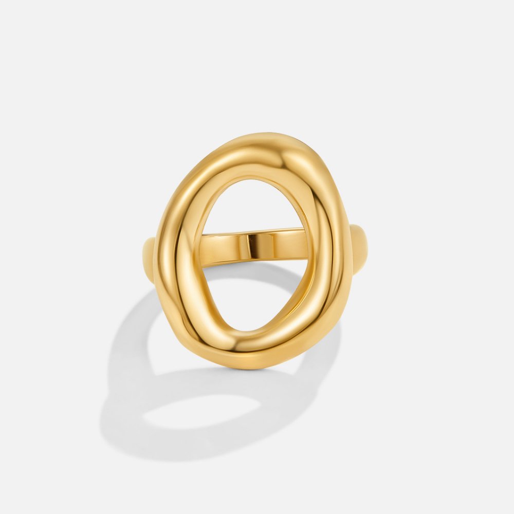 Vina – Anillo dorado fundido a mano