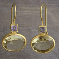 Emerelle™ | Vintage Green Crystal Gold Earrings