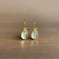 Celestia™ | Vintage Green Moonstone Earrings