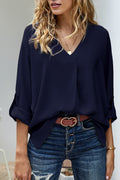 Winifred | Women's V-Neck Long Sleeve Blouse