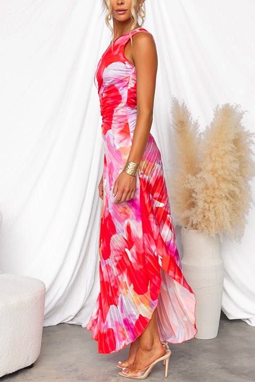 Yanira | Vestido Plisado con Hombro Único - Elena Duval