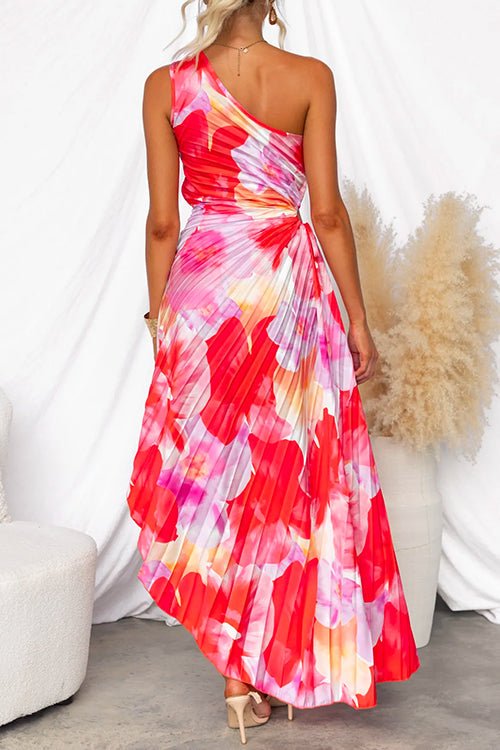 Yanira | Vestido Plisado con Hombro Único - Elena Duval