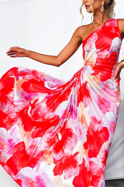 Yanira | Vestido Plisado con Hombro Único - Elena Duval