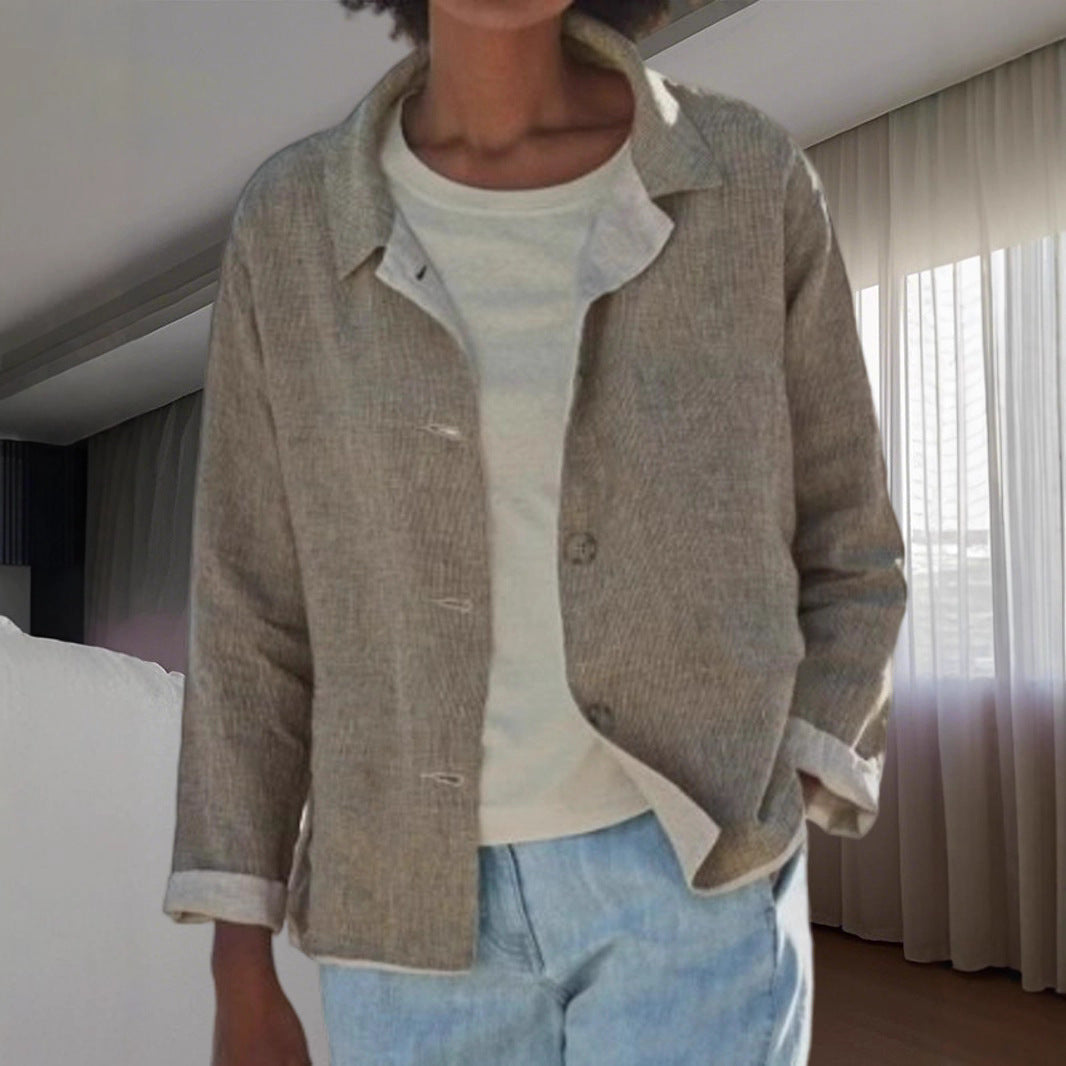 Zephyra | Women's Casual Long Sleeve Button Front Jacket