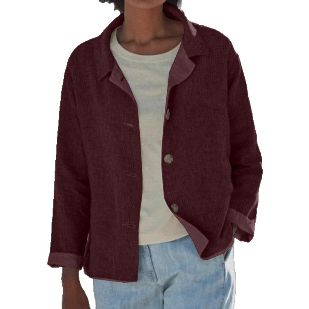 Zephyra | Women's Casual Long Sleeve Button Front Jacket